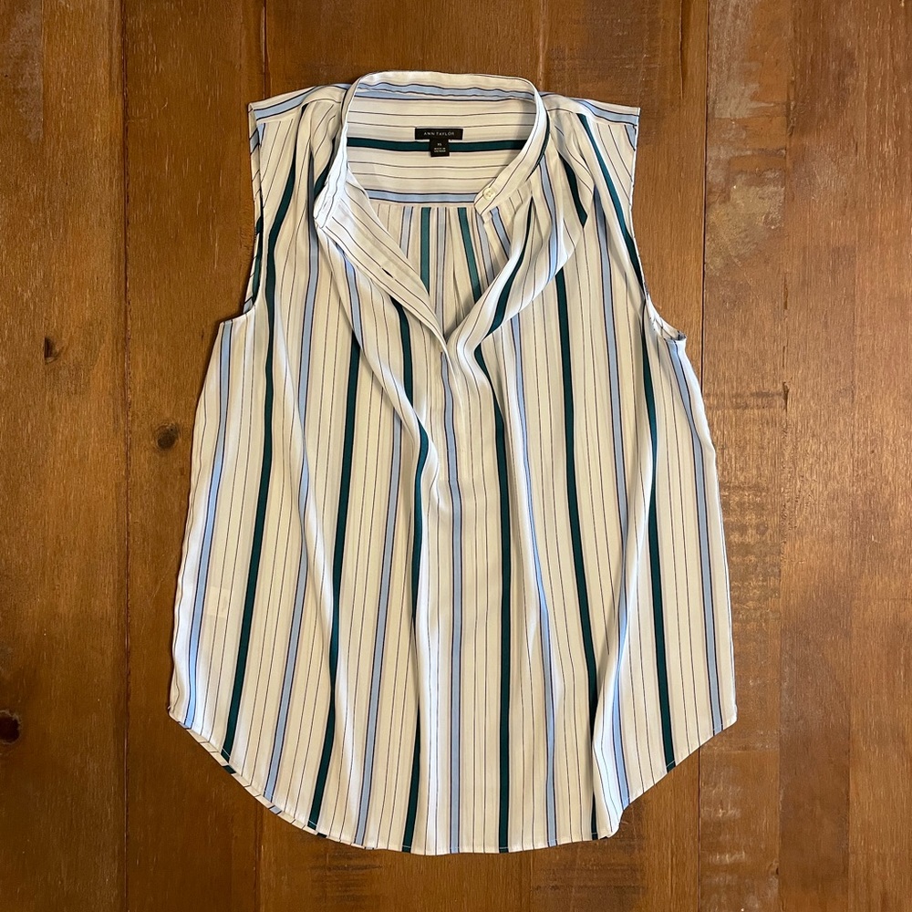 Ann Taylor XS Stripe Tunic Tank